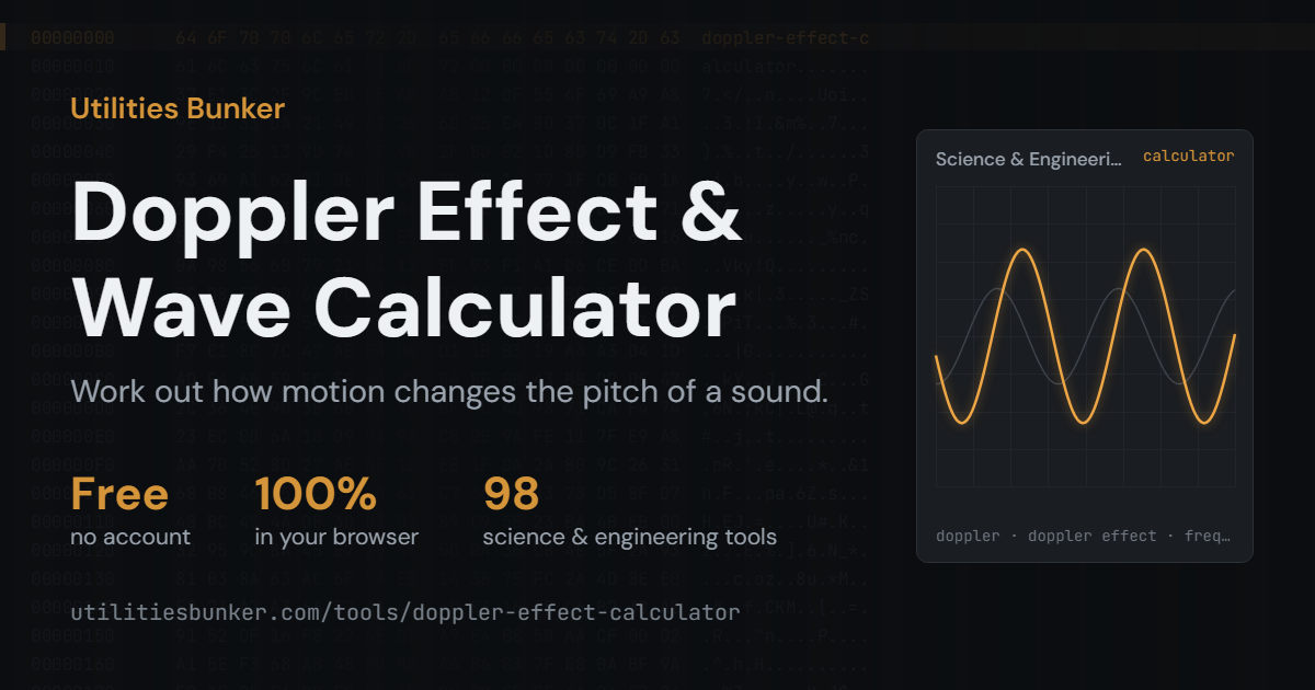 Doppler Effect & Wave Calculator — Utilities Bunker